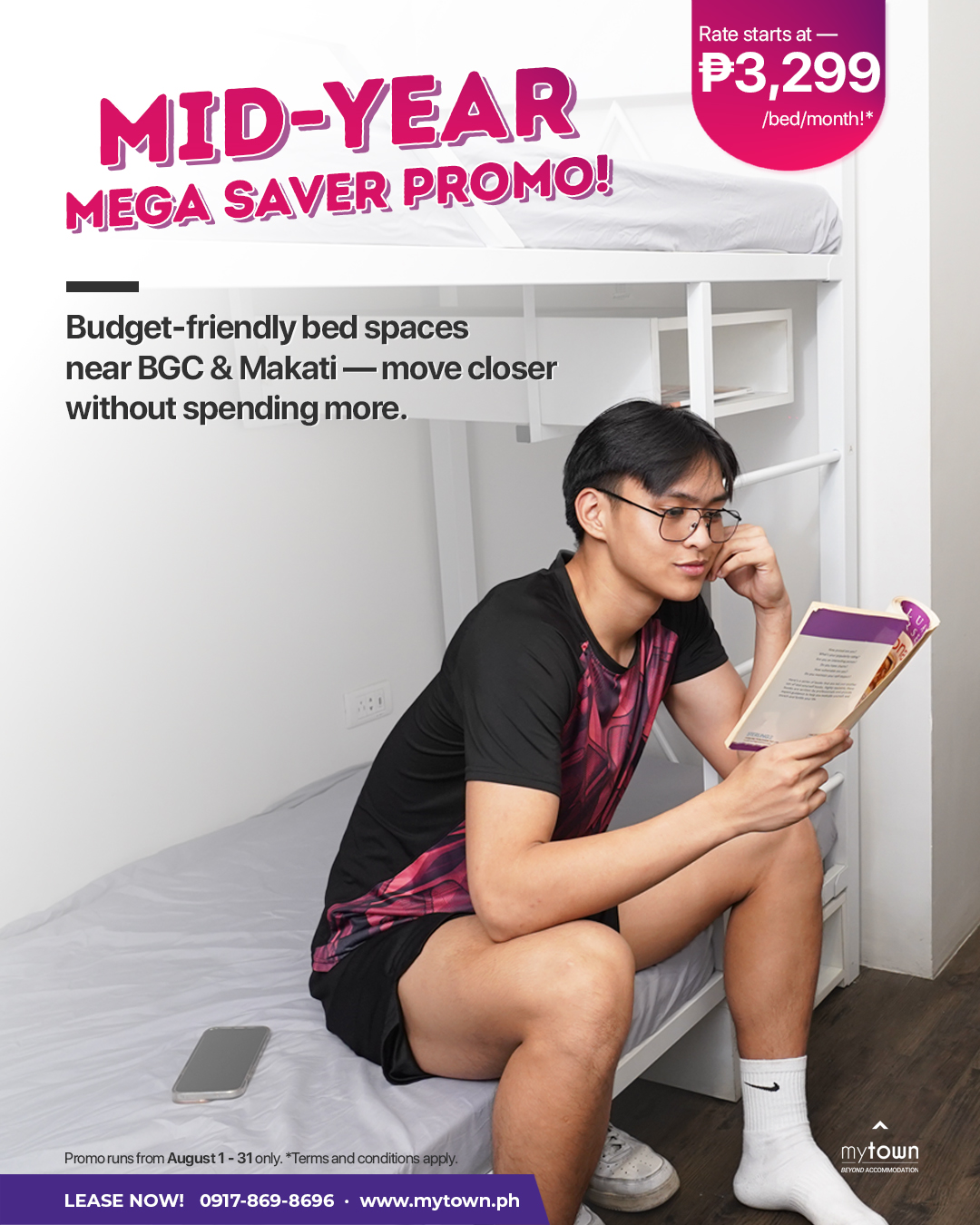 August Promo - Bed Spaces near BGC and Makati CBDs